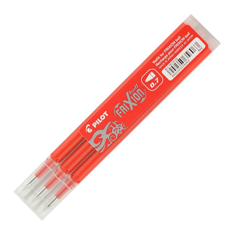 Pilot Frixion Erasable Fine Red Refill 3Pk (BLS-FR7-R-S3) - Office Connect