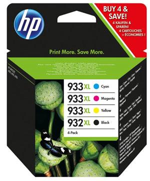 HP 932XL Black + 933XL Colour High Yield Ink Cartridge Combo Pack - Office Connect 2018