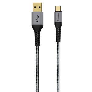 Verbatim Sync & Charge USB Type-C to Type A Tough Max Cable 120cm Grey - Office Connect