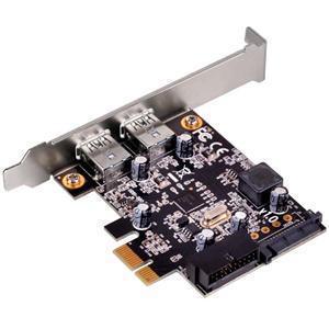SilverStone EC04-P 2 ports Ext / 2 port Int USB3.0 PCIe card - Office Connect