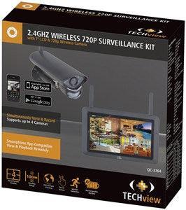 2.4GHz Wireless 720p Surveillance Kit with 7” LCD & 720p Wireless Camera - Office Connect 2018