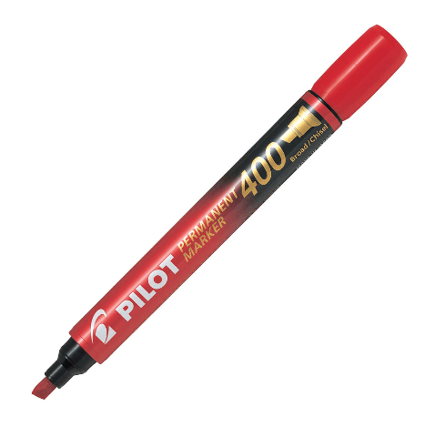 Pilot SCA 400 Permanent Marker Chisel Red (SCA-400-R) - Office Connect