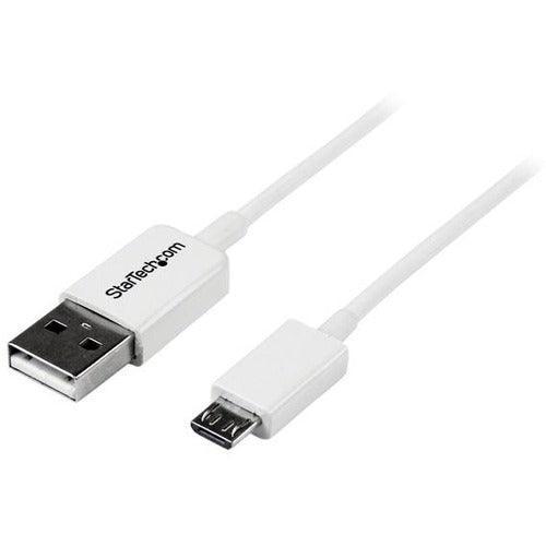 2m White Micro USB Cable - A to Micro B - Office Connect 2018