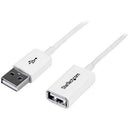 2m White USB 2.0 Extension Cable - M/F - Office Connect 2018