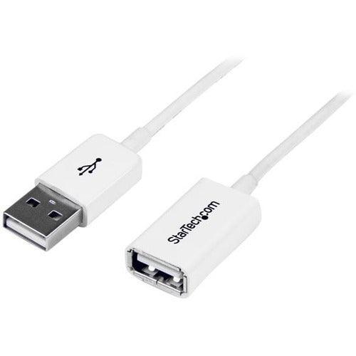 2m White USB 2.0 Extension Cable - M/F - Office Connect 2018