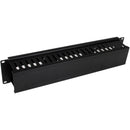 2U Finger Duct Cable Manager w/ Cover - Office Connect 2018