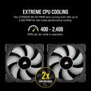 CORSAIR iCUE H100I RGB PRO XT 240mm RADIATOR DUAL 120mm PWM FANS SOFTWARE CONTROL LIQUID CPU COOLER - Office Connect 2018