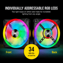 CORSAIR QL SERIES QL140 RGB 140mm RGB LED FANS - DUAL PACK WITH LIGHTING NODE CORE - Office Connect 2018