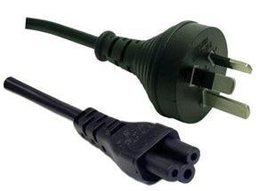 3 Pin Power Lead (M) to C5 Clover (M) 1m Power Cable - Bulk - Office Connect 2018