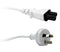 3 Pin Power (M) to C5 Clover (M) White 2m Power Cable - Office Connect 2018