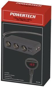3-Way Cigarette Lighter with USB Power - Office Connect 2018