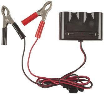 3 Way Lighter Socket with Battery Clips and USB Charge Ports - Office Connect 2018
