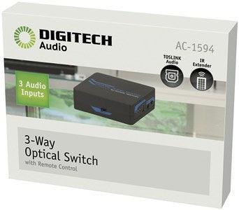 3 Way TOSLINK Switch with IR - Office Connect 2018