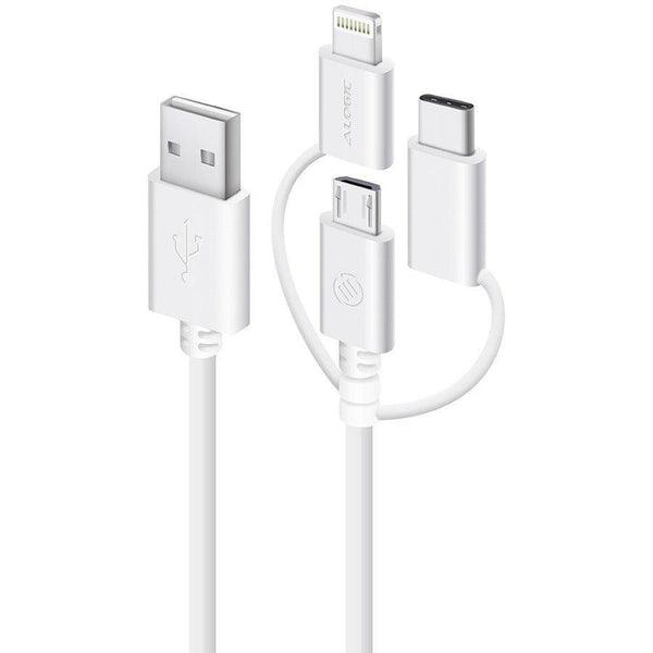30 CM 3-IN-1 CHARGE & SYNC CABLE - WHITE - Office Connect 2018