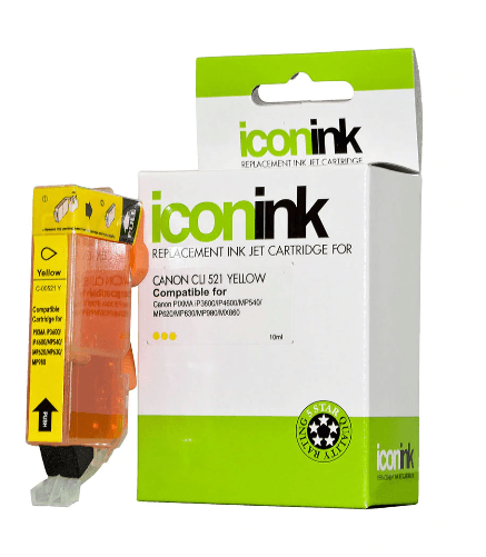 Icon Compatible Canon CLi-521 Yellow Ink Cartridge - Office Connect