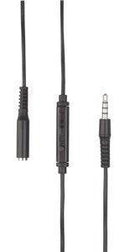 3.5mm Plug to Socket Cable with Microphone and Volume Control - 0.5m - Office Connect 2018