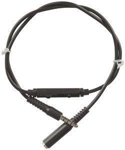 3.5mm Plug to Socket Cable with Microphone and Volume Control - 0.5m - Office Connect 2018