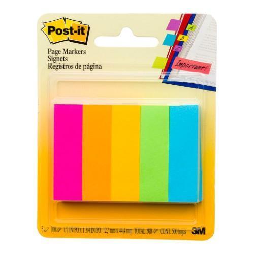 Post-it Page Markers 670-5AN Capetown Collection 13x50mm Pkt/5 - Office Connect