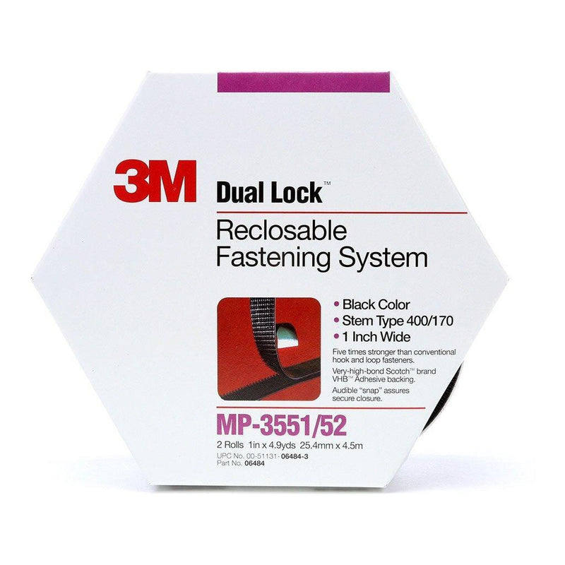 3M Dual Lock Fastener MP3551/52 25mm Black - Office Connect 2018