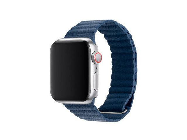 3sixT Apple Watch Band - Leather Loop - 42/44mm - Blue - Office Connect 2018