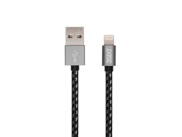 3sixT BLACK Cable - USB-A to Lightning - 30cm - Office Connect 2018