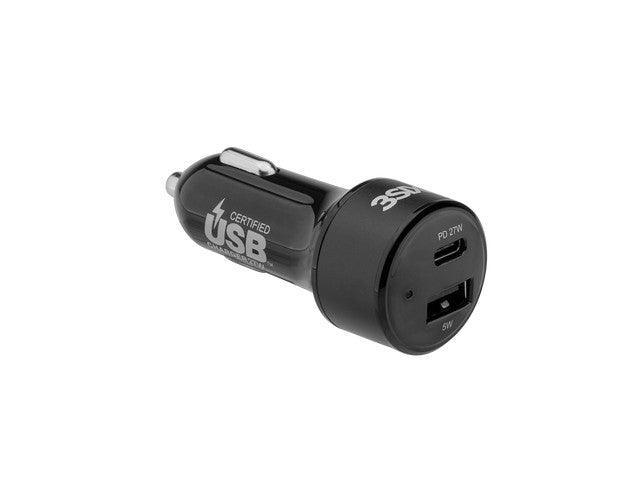 3sixT Car Charger 27W USB-C PD - Black - Office Connect 2018