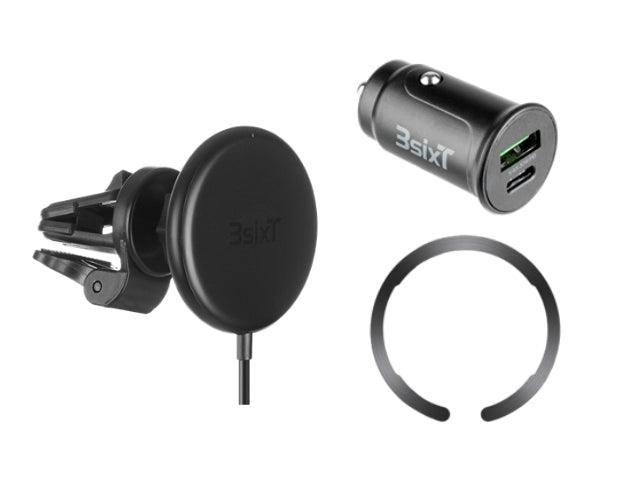 3sixT Magnetic Wireless Car Vent Mount 15W w Charger - Black - Office Connect 2018