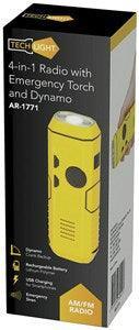 4 in 1 Dynamo Radio (FM/AM) Torch Hand crank Emergency Charger - Office Connect 2018