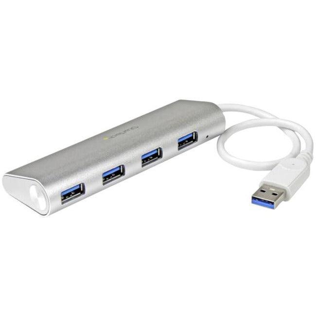 4 Port Portable USB 3.0 Hub - Aluminum - Office Connect 2018