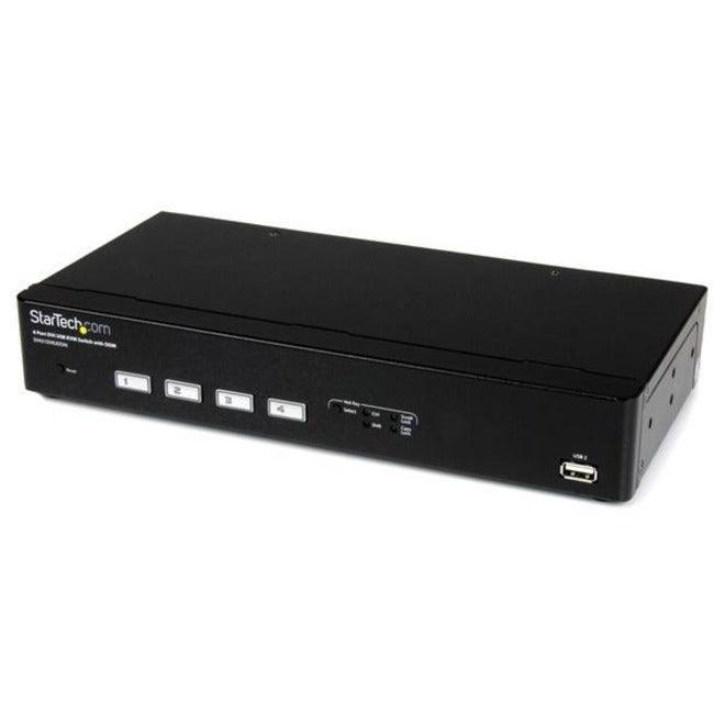 4 Port USB DVI KVM Switch with DDM - Office Connect 2018