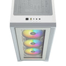 CORSAIR ICUE 4000X RGB TEMPERED GLASS MID-TOWER - WHITE - Office Connect 2018