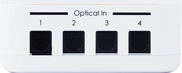 CYP 4 in 1 out TosLink Audio Switcher. 4x TosLink - Office Connect