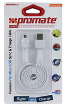 PROMATE 1.2m Micro-USB to USB cable. Premium flat - Office Connect