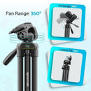 PROMATE 3-Way Precision Head Tripod . 53~150cm Height - Office Connect
