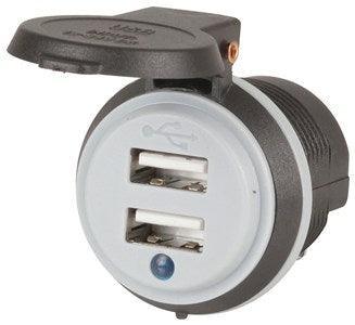 4.2A 2 Port USB Charger with Dust Cap & Power Indicator - Office Connect 2018