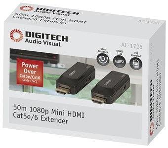 50m 1080p Mini HDMI Cat5e/6 Extender - Office Connect 2018