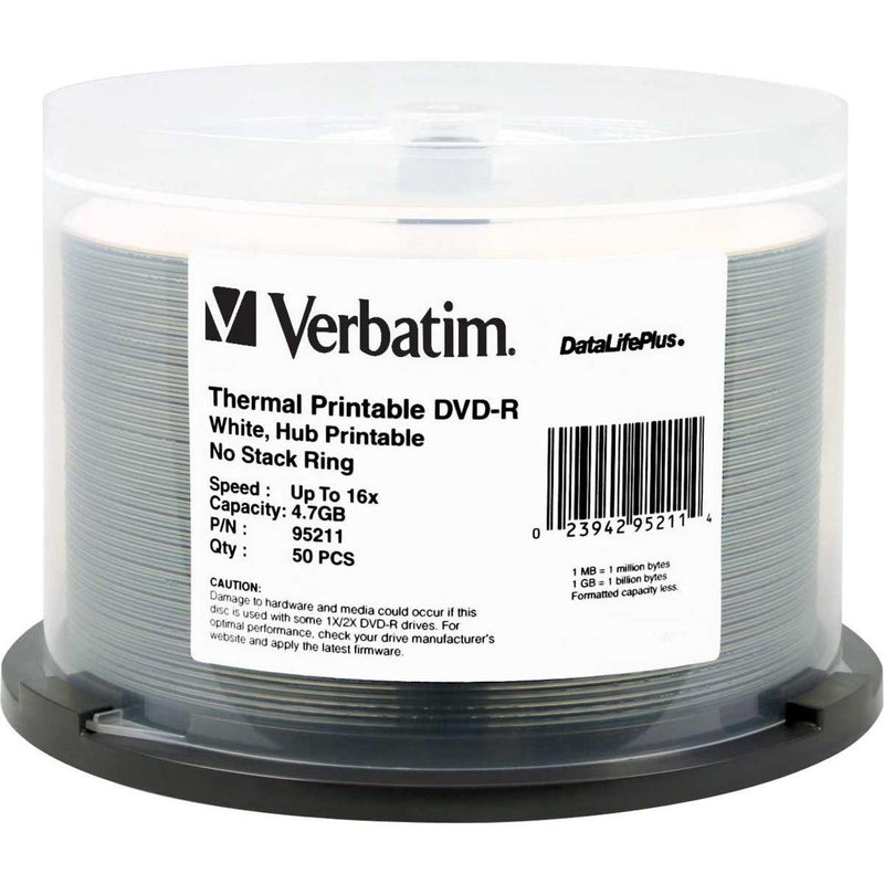 50pk DVD-R 4.7GB 50Pk WHT Wide THERM - Office Connect 2018