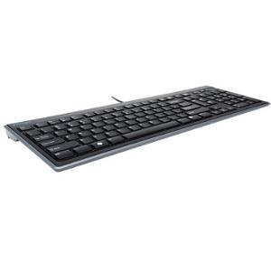 Kensington Advance Fit Full-Size Slim Keyboard - Cable Connectivity - USB Interface Volume Control, Mute, Sleep, Internet Hot Key(s) - Computer - PC, Mac - Scissors Keyswitch - Matte Black - Office Connect 2018