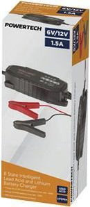6/12VDC 1.5A 8-Step Intelligent Lead Acid and Lithium Battery Charger - Office Connect 2018