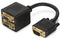 Digitus VGA (M) to 2x VGA (F) Splitter 0.2m Monitor Adapter - Office Connect