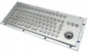 Inputel KB205 Stainless Steel Keyboard + Trackball IP65 - PS/2 - Office Connect
