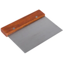 DOUGH SCRAPER 15X7CM WOOD HANDLE