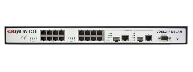 NETSYS 8 Port VDSL2 Managed IP DSLAM with 2 Gigabit - Office Connect