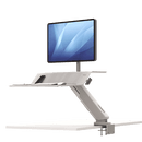 Fellowes Lotus RT Single Monitor Sit Stand Workstation White - Office Connect