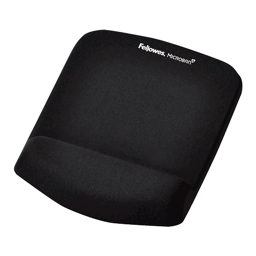 Fellowes PlushTouch Wrist Rest Mouse Pad Black - Office Connect