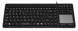 Inputel SK308 Silicone Keyboard + Trackpad IP68 - USB - Office Connect