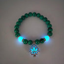 Energy Luminous Lotus Natural Stone Bracelet Yoga Healing Luminous Glow In The Dark Charm Beads Bracelet For Men Women Prayer Buddhism - Office Connect 2018
