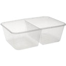 Emperor 750ml/30oz Polypropylene 2-Compartment Rectangle Container