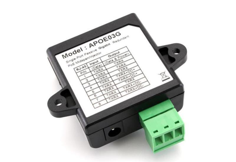 Gigabit Passive PoE Injector with Terminal Block - Office Connect