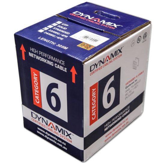 DYNAMIX 305M Cat6 Blue UTP SOLID Cable Roll - Office Connect